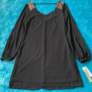 Sequins shoulder dress